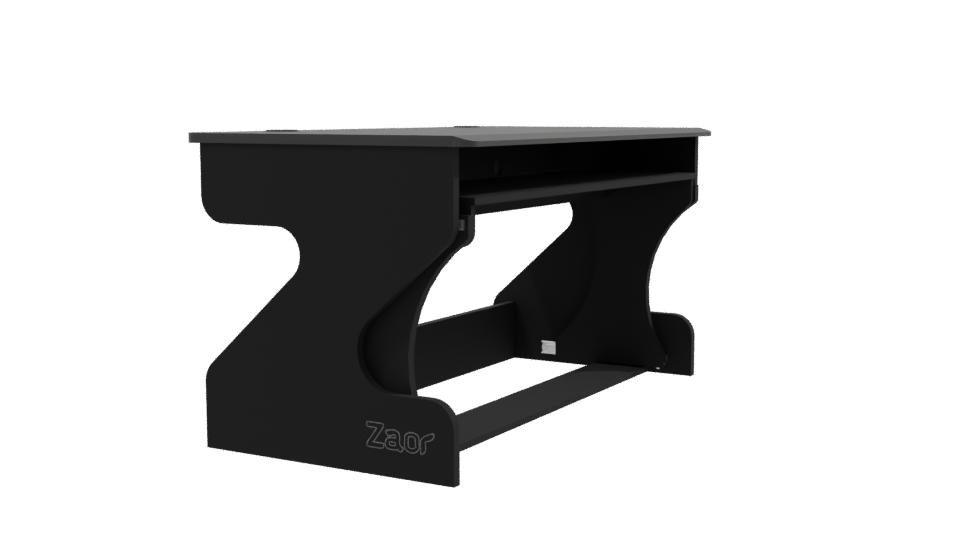 Stylish Black Office Desk Model - Professional 3D Model Render 9