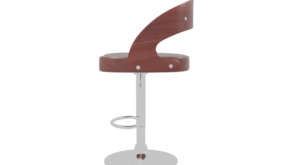 Stylish Modern Bar Stool 3D - Professional 3D Model Render 2