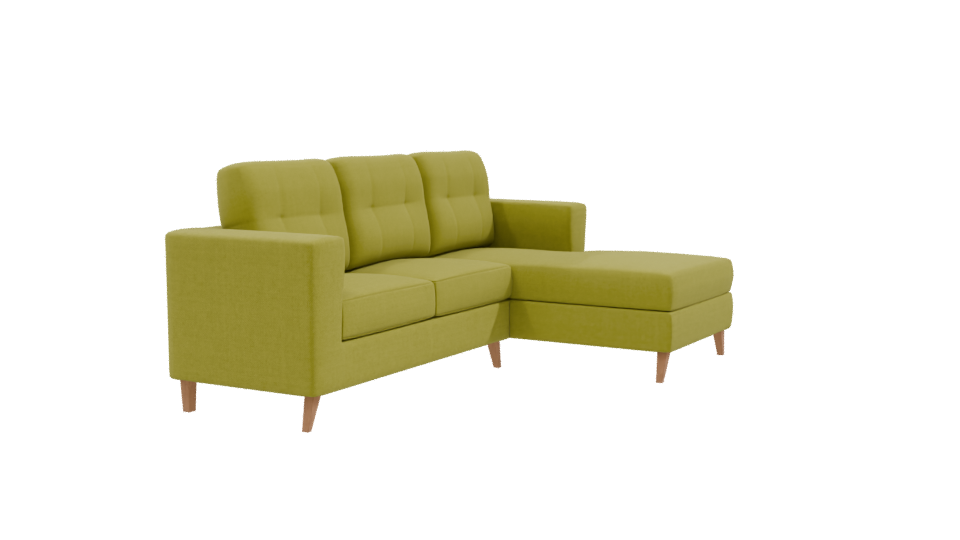 Stylish Modern L-shaped Sofa 3D Model - Professional 3D Model Render 9