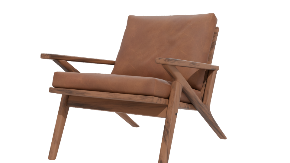 Stylish Leather Armchair 3D - Professional 3D Model Render 12