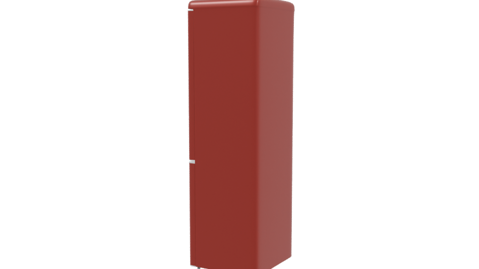 Stylish Vintage Refrigerator Model - Professional 3D Model Render 3