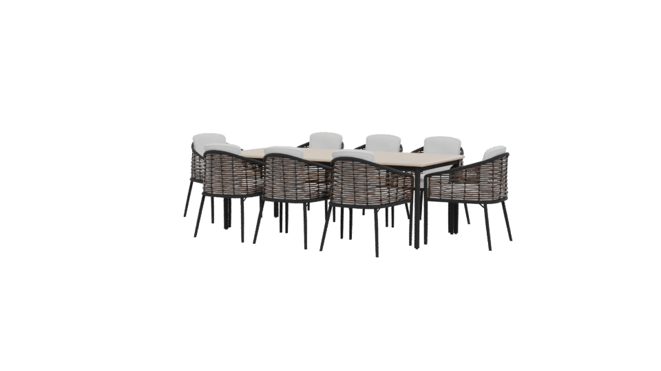 Outdoor Dining Set 3D Model - Professional 3D Model Render 12
