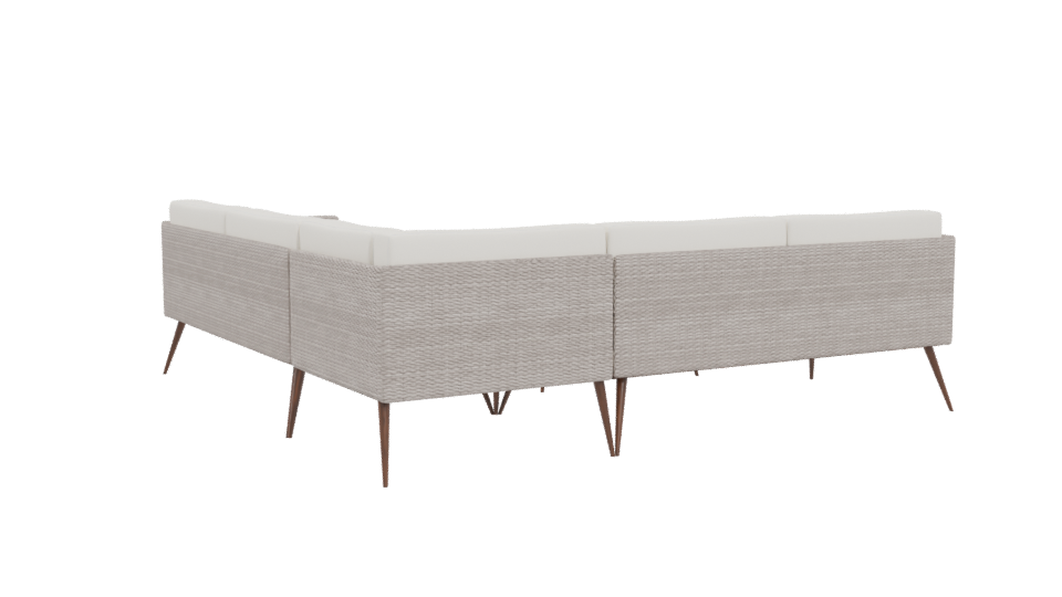 Stylish Outdoor Sofa Set 3D - Professional 3D Model Render 4