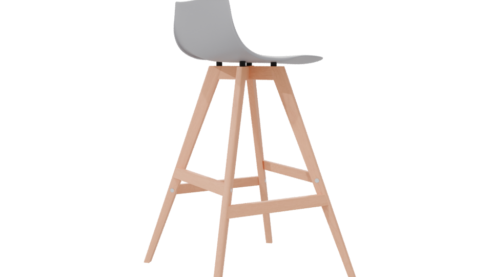 Stylish Bar Stool 3D Model - Professional 3D Model Render 7
