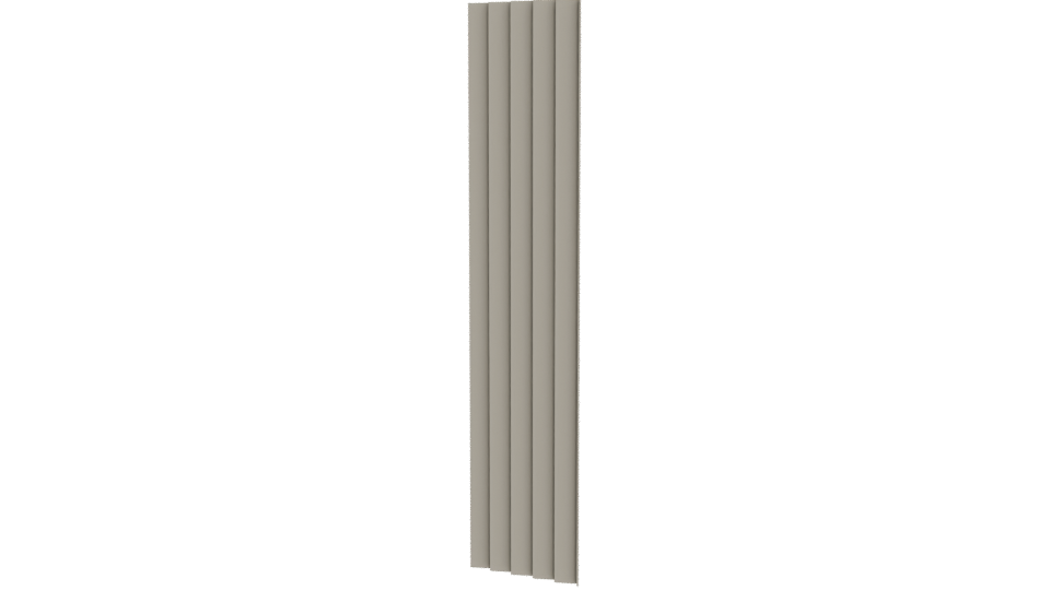 Stylized Vertical Slatted Column Model - Professional 3D Model Render 12