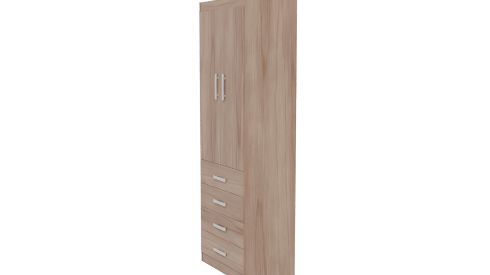 Stylish Wooden Storage Cabinet 3D - Professional 3D Model Render 13