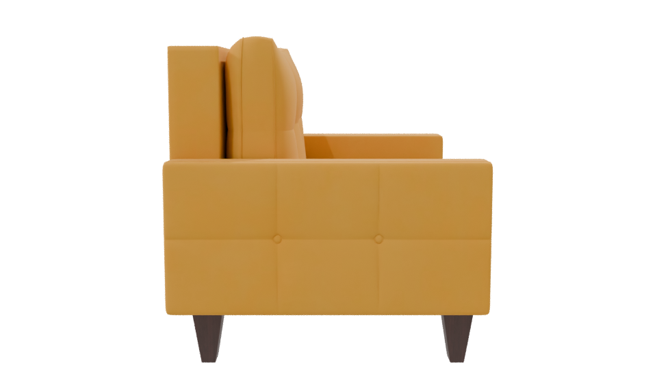 Stylish Yellow Sofa 3D Model - Professional 3D Model Render 8