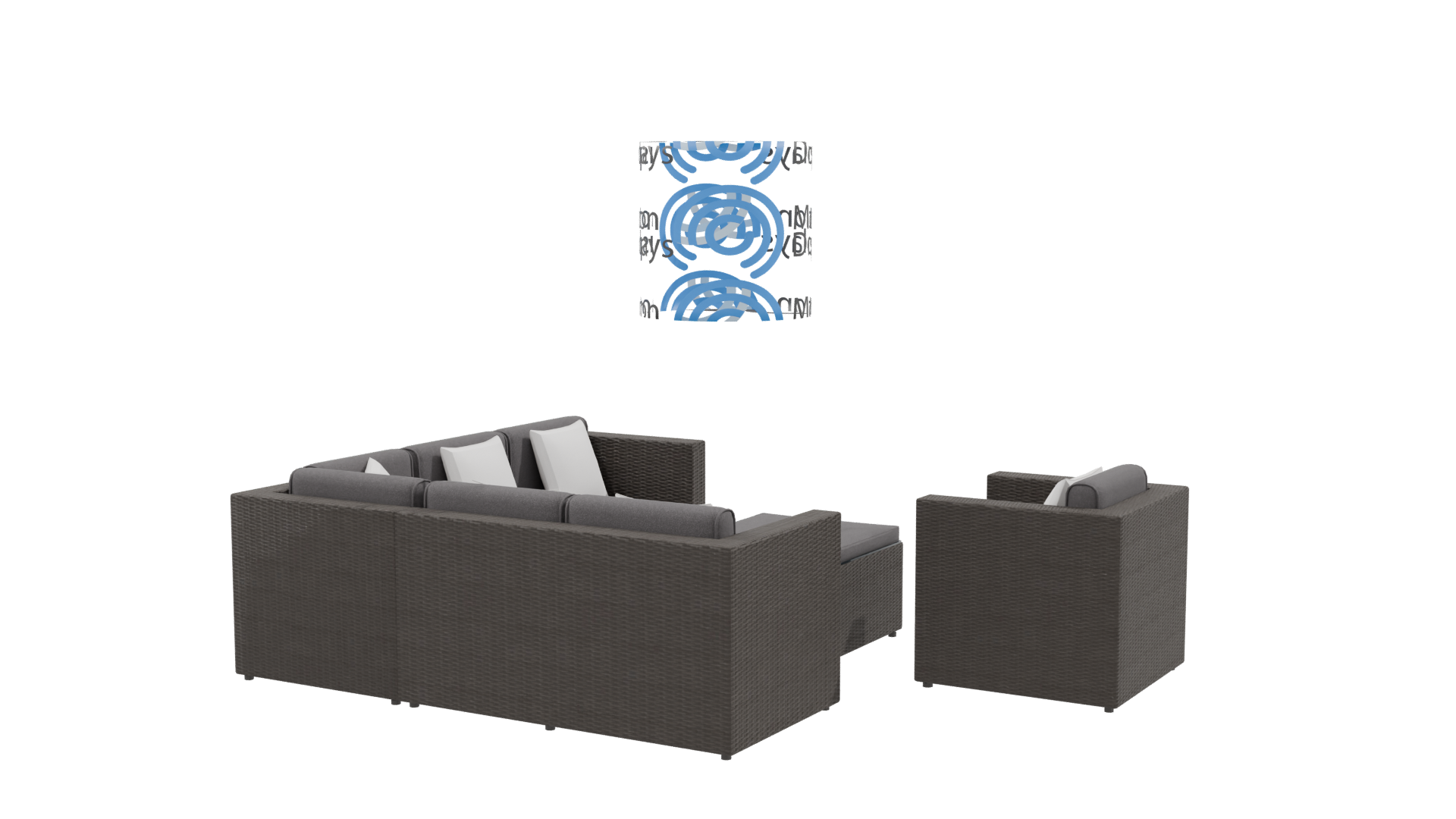 Stylish Outdoor Sofa Set 3D - Professional 3D Model Render 9