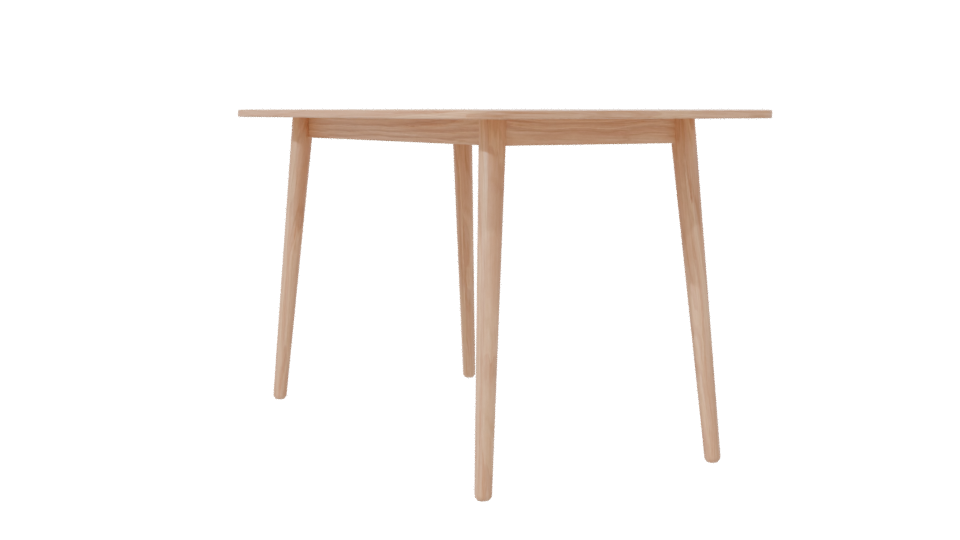 Minimalist Wooden Dining Table 3D - Professional 3D Model Render 7