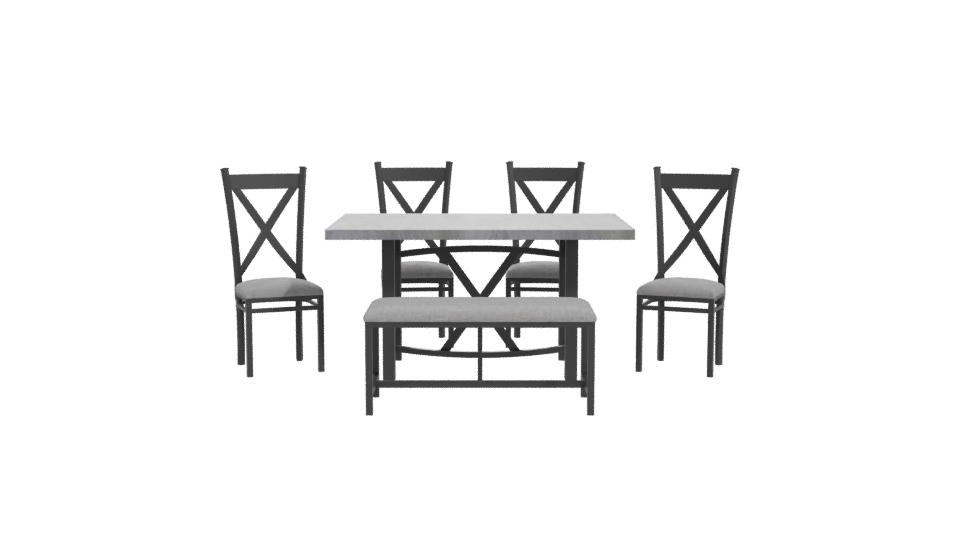 Stylish Dining Table Set 3D - Professional 3D Model Render 11