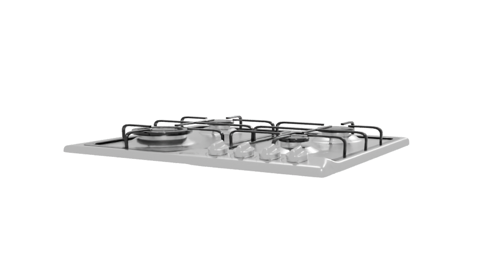 Sleek Gas Cooktop Model 3D - Professional 3D Model Render 12