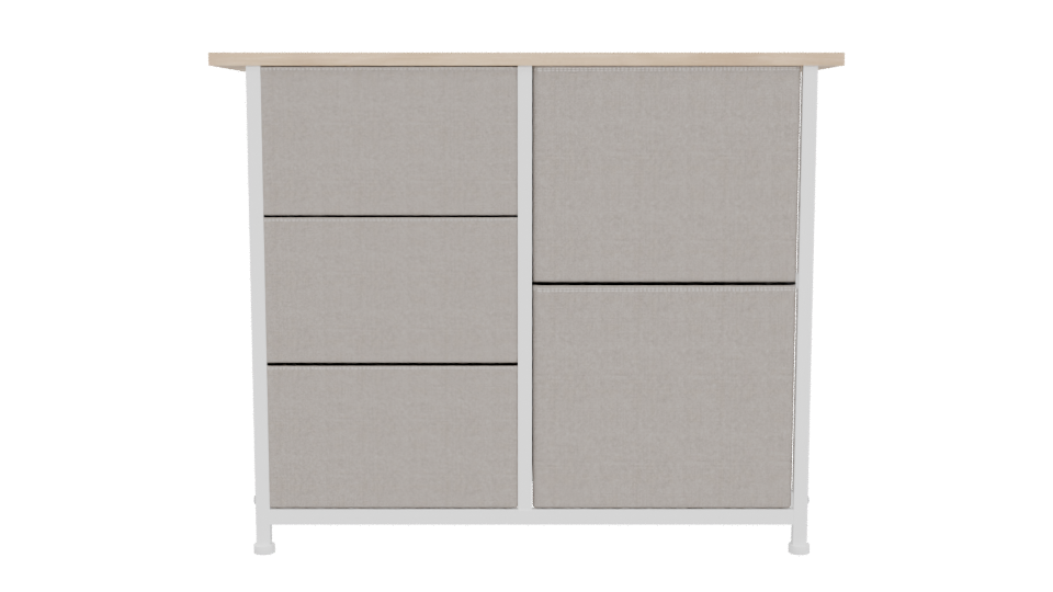 Contemporary Fabric Storage Cabinet 3D Model - Professional 3D Model Render 5