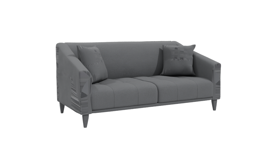 Stylish Grey Sofa 3D Model - Professional 3D Model Render 10