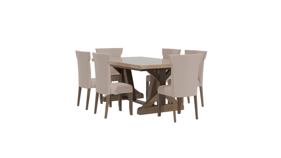 Elegant Dining Table Set 3D - Professional 3D Model Render 10