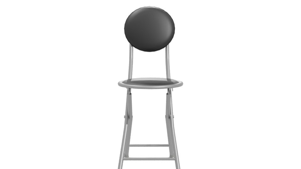 Black Metal Bar Stool 3D - Professional 3D Model Render 11