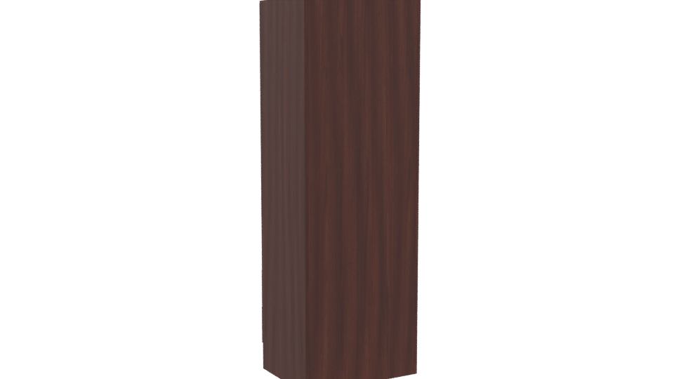 Elegant Wooden Storage Cabinet Model - Professional 3D Model Render 4