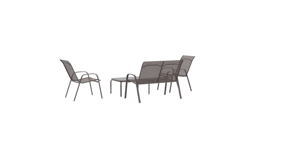 Outdoor Patio Seating Set 3D - Professional 3D Model Render 4