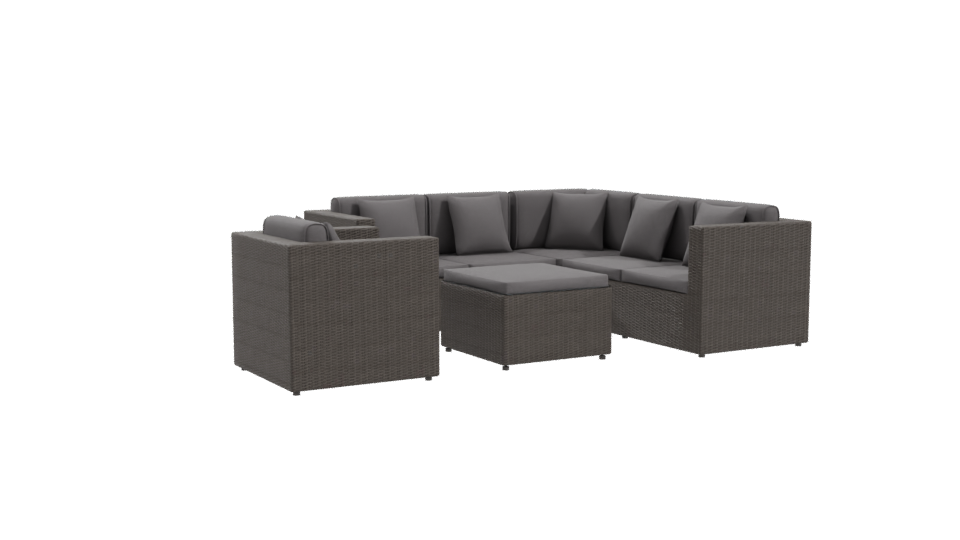 Stylish Outdoor Sofa Set 3D - Professional 3D Model Render 10