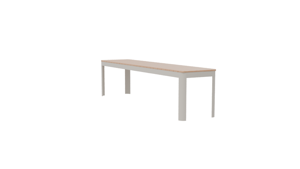 Stylish Wooden Outdoor Bench Model - Professional 3D Model Render 7