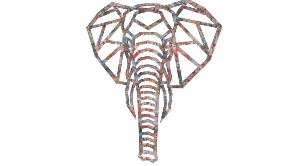 Stylized Elephant Head Model - Professional 3D Model Render 6