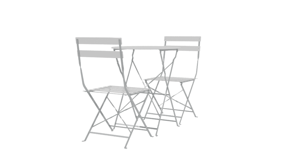 Stylish Bistro Table Set 3D - Professional 3D Model Render 3