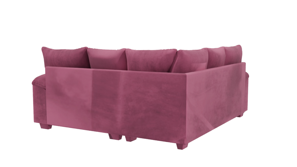 Stylish Pink Couch 3D Model - Professional 3D Model Render 3