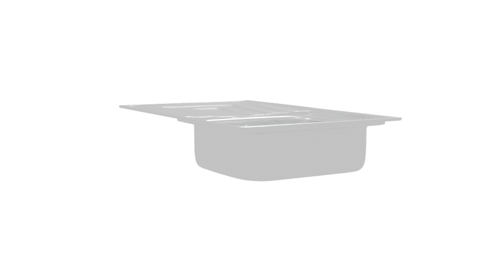 Stylish Stainless Steel Kitchen Sink 3D Model - Professional 3D Model Render 7