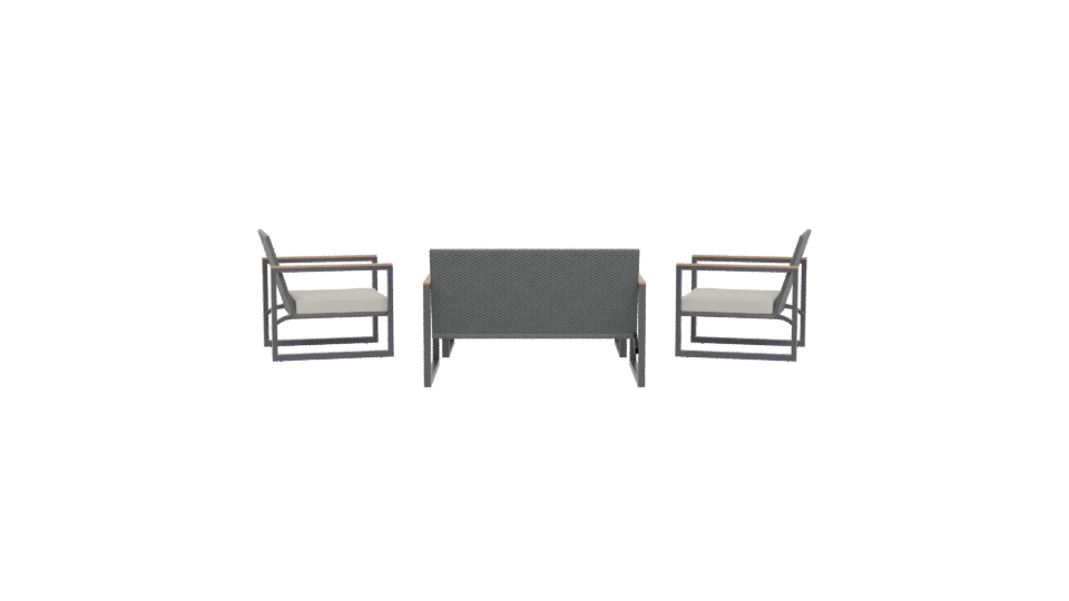 Stylish Outdoor Furniture Set - Professional 3D Model Render 5