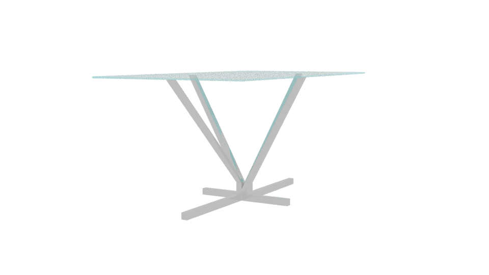 Stylish Modern Glass Table 3D - Professional 3D Model Render 9