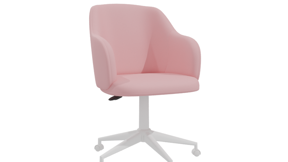 Stylish Pink Office Chair 3D - Professional 3D Model Render 10