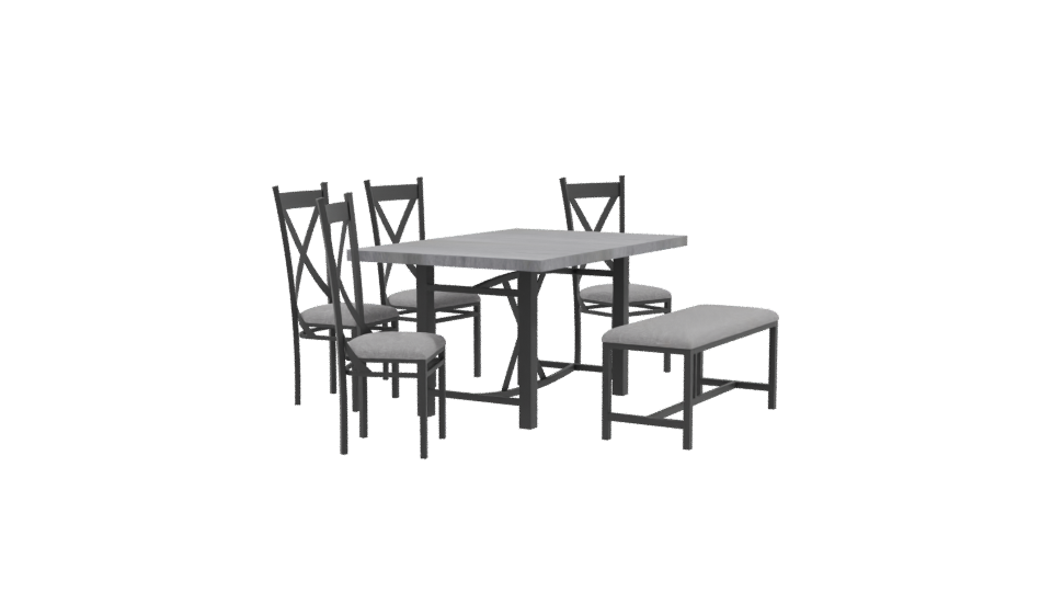 Stylish Dining Table Set 3D - Professional 3D Model Render 9