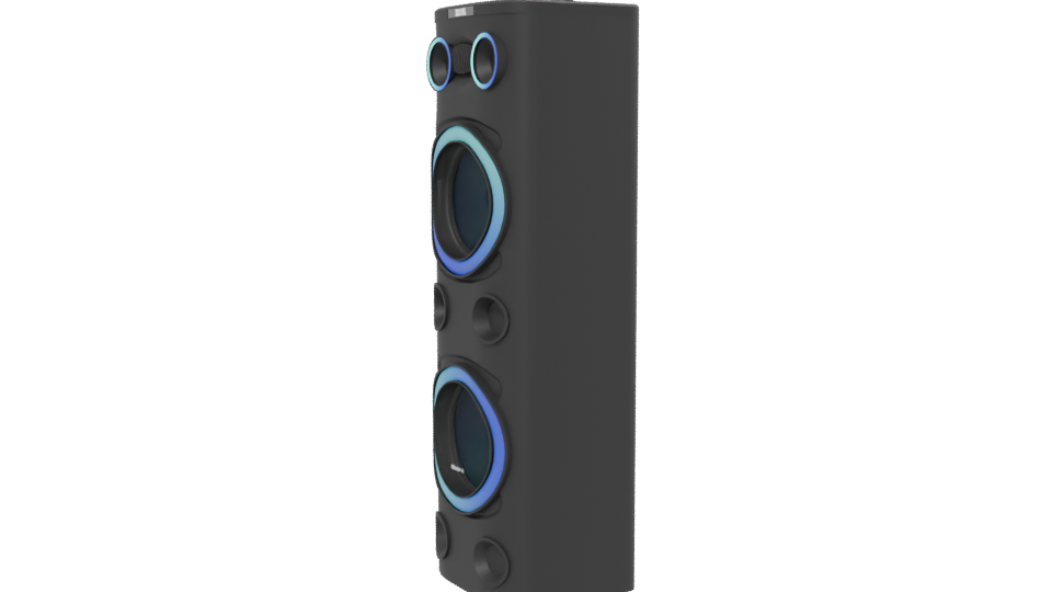 Stylish RGB Floor Speaker 3D Model - Professional 3D Model Render 13