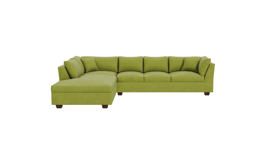 Stylish Green Sectional Sofa 3D - Professional 3D Model Render 11