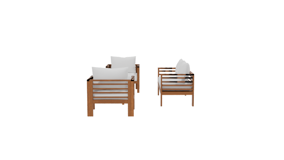 Stylish Outdoor Furniture Set 3D - Professional 3D Model Render 2