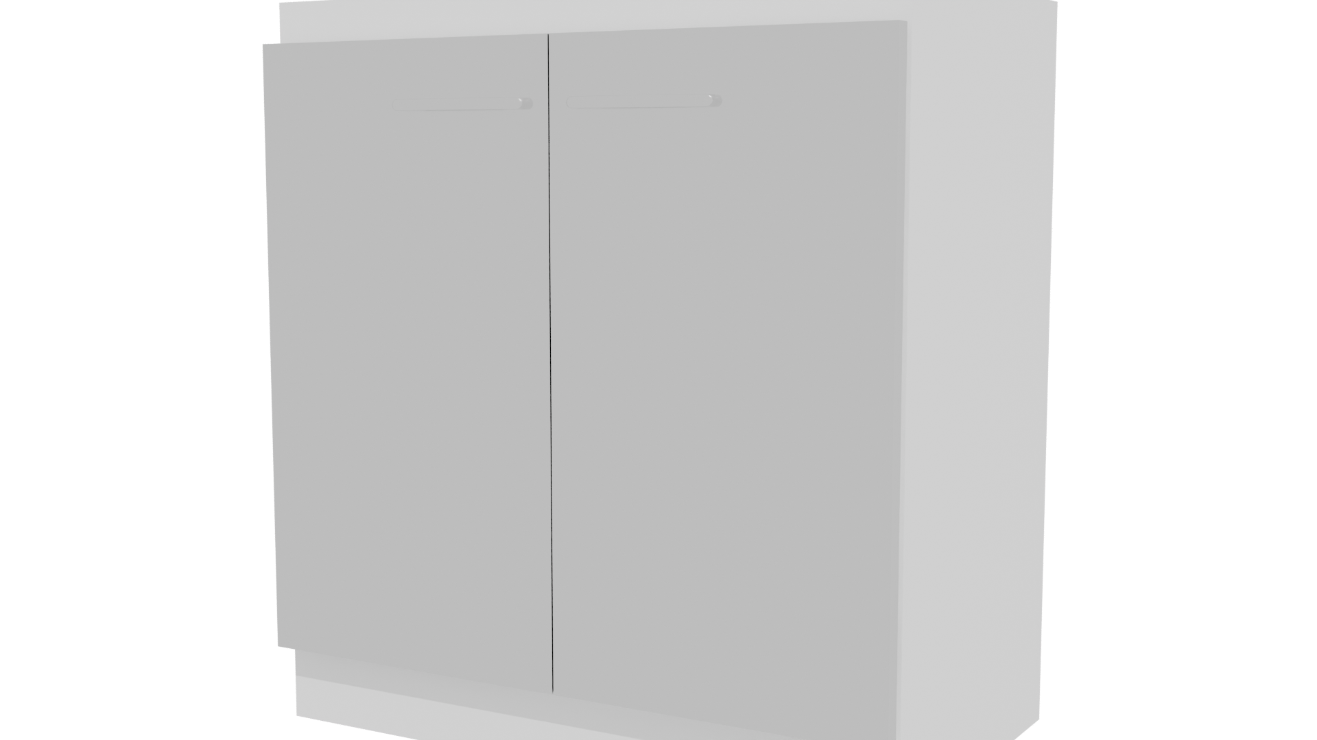 Minimalist Two-Door Cabinet Model - Professional 3D Model Render 12