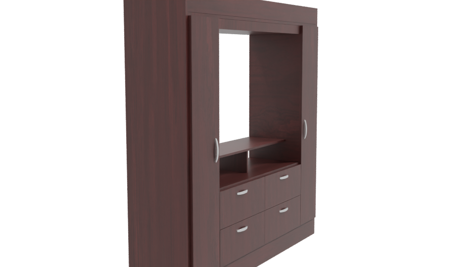 Stylish Wooden Storage Unit 3D - Professional 3D Model Render 9
