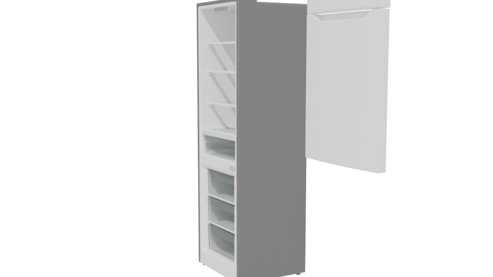 Minimalist Refrigerator 3D Model - Professional 3D Model Render 13
