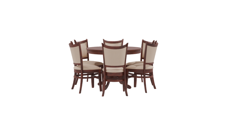 Calabria Dining Set 3D Model - Professional 3D Model Render 9