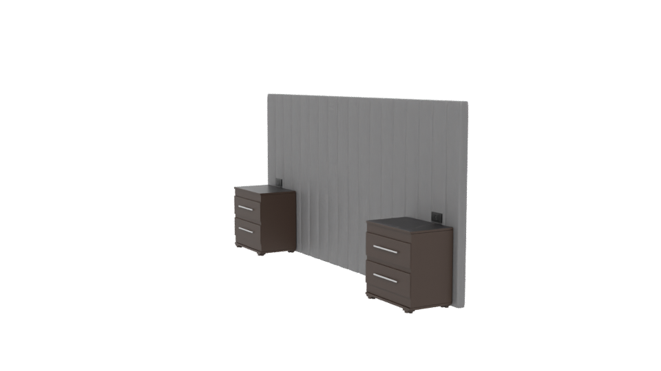 Elegant Bed Headboard Set 3D - Professional 3D Model Render 13