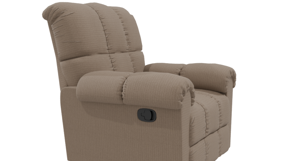 Cozy Reclining Fabric Armchair 3D - Professional 3D Model Render 9