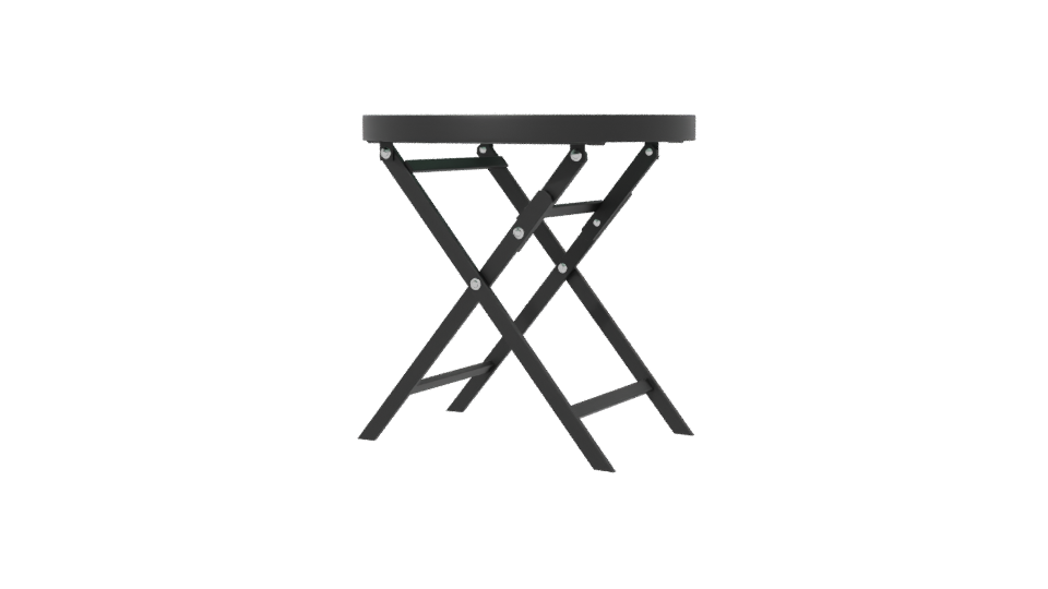 Folding Black Accent Table Model - Professional 3D Model Render 6