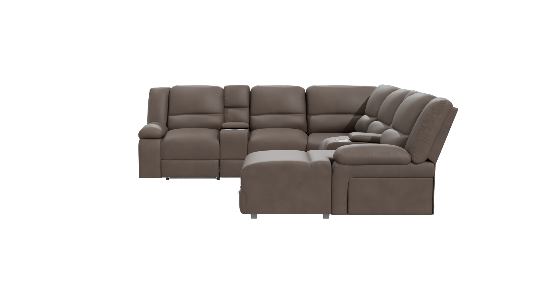 Reclining Sectional Sofa Model 3D - Professional 3D Model Render 11
