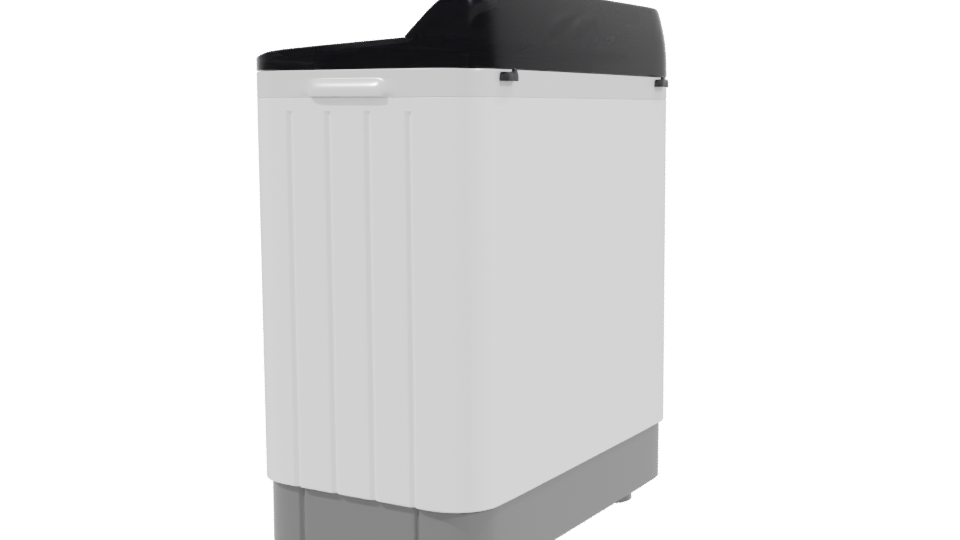 Compact Twin Tub Washing Machine 3D - Professional 3D Model Render 3