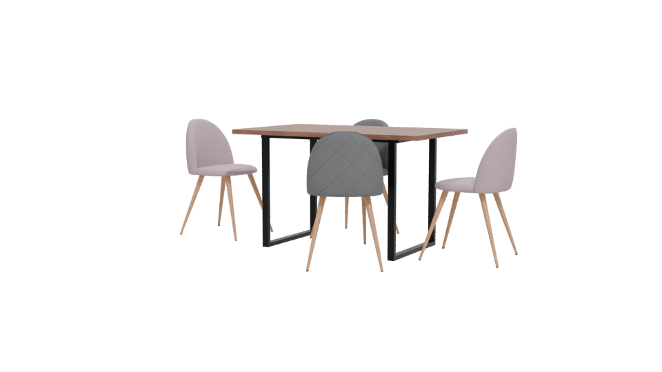 Stylish Dining Table Set 3D - Professional 3D Model Render 12