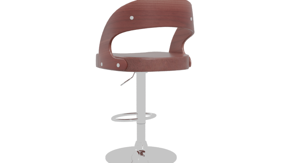 Stylish Modern Bar Stool 3D - Professional 3D Model Render 4