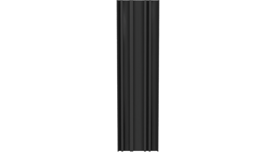 Stylized Black Vertical Wall Panel - Professional 3D Model Render 5