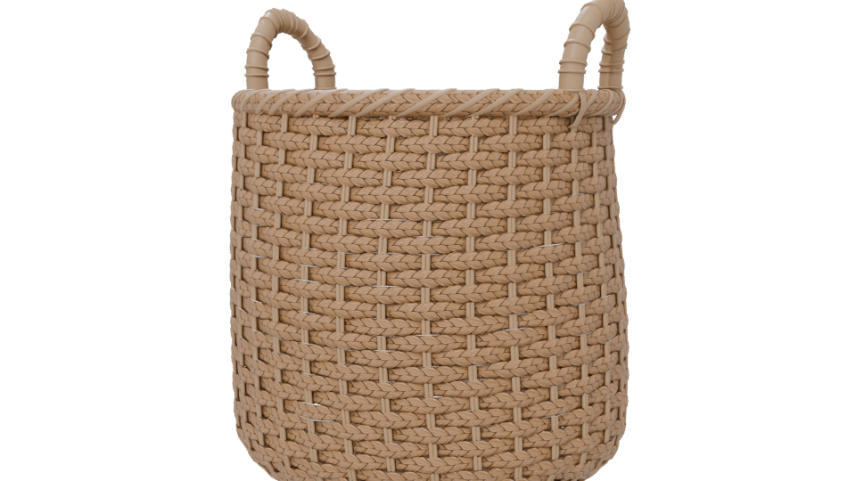 Woven Natural Storage Basket 3D - Professional 3D Model Render 6