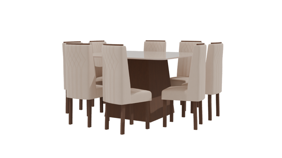 Stylish Dining Table Set 3D - Professional 3D Model Render 9