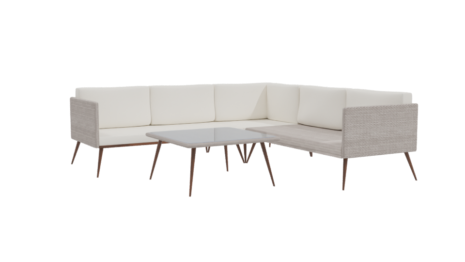 Stylish Outdoor Sofa Set 3D - Professional 3D Model Render 10