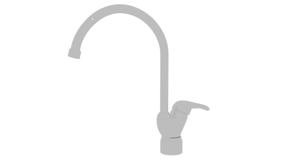 Sleek Modern Kitchen Faucet Model - Professional 3D Model Render 4